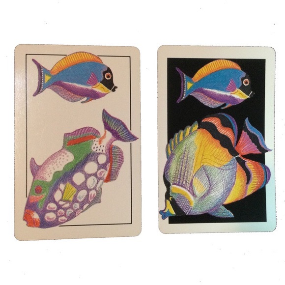 ♠️♦️♣️♥️ Caspari Tropical Fish Playing Cards - Picture 2 of 3